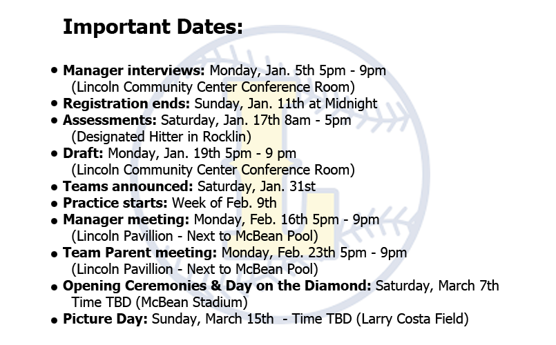 Spring 2026 Important Dates