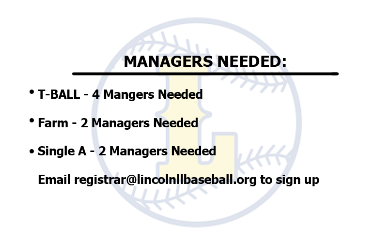 Managers Needed