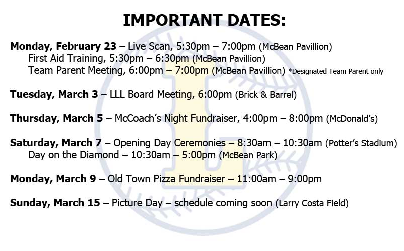 Spring 2026 Important Dates