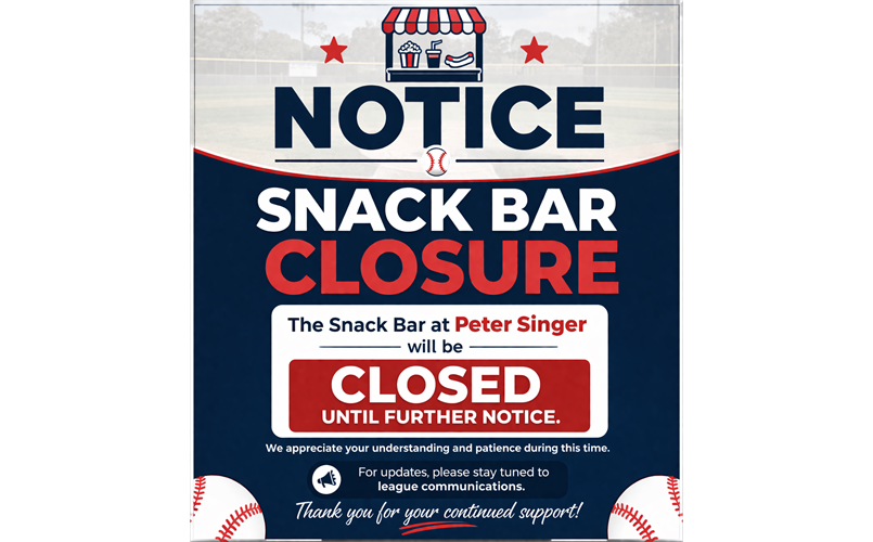 Snack Bar Closed